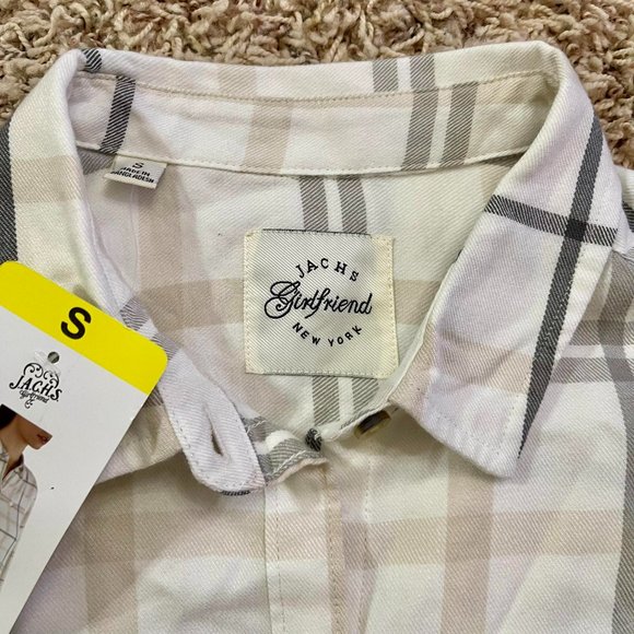 NWT Jachs Girlfriend Women's Plaid Super Soft Flannel Button Shirt, Size S - Picture 6 of 11